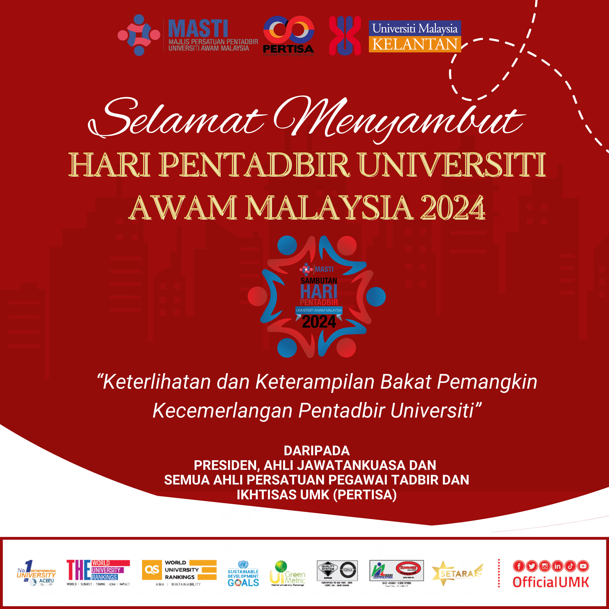 Selamat Menyambut Hari Pentadbir Universiti Awam Malaysia 2024.